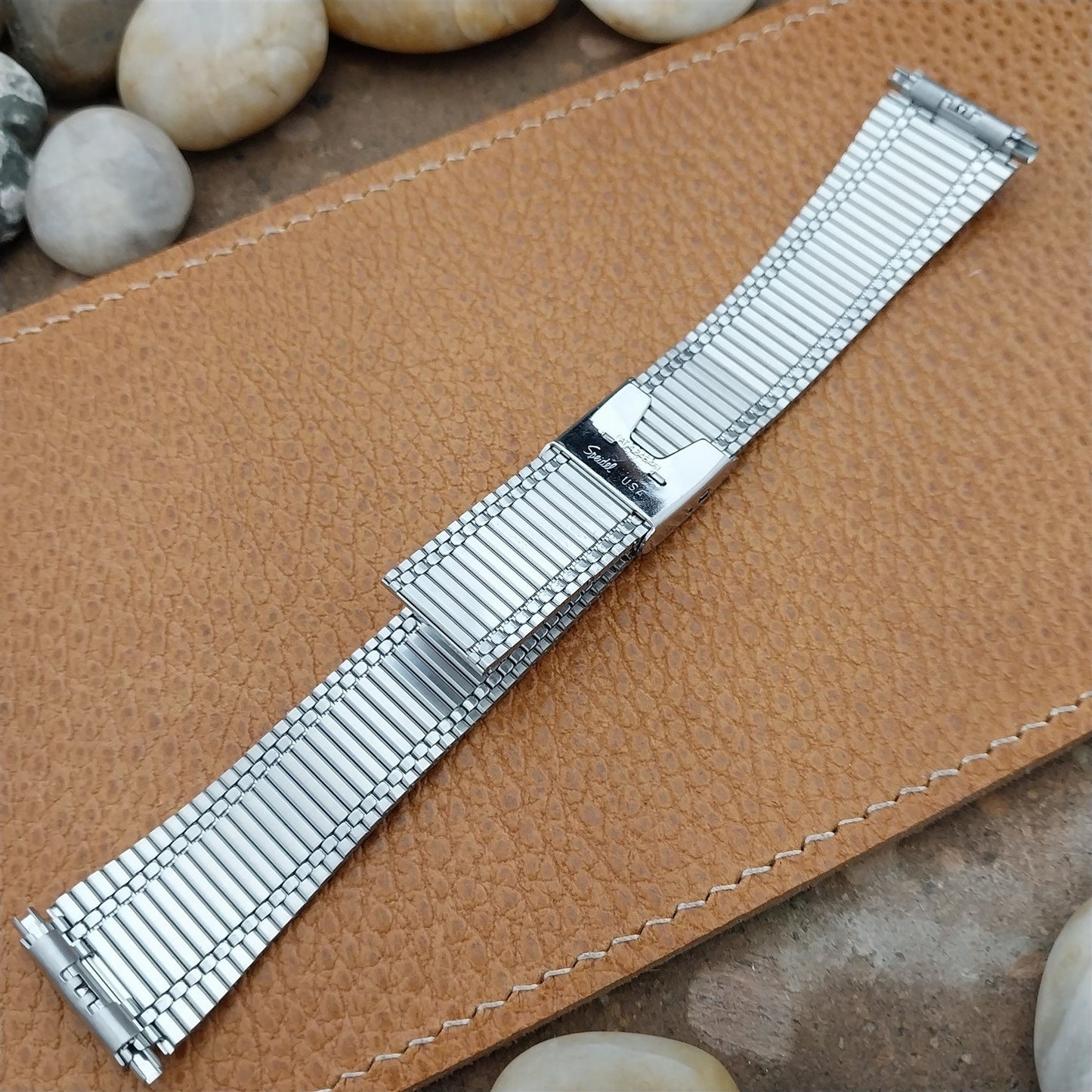 19mm 20mm 22mm Vintage Speidel Stainless Steel Unused Classic 1970s Watch Band