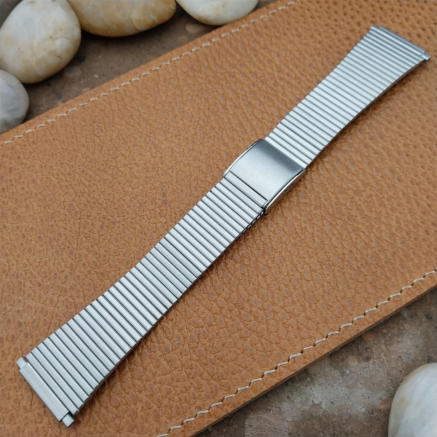 19mm 20mm 22mm Vintage Speidel Stainless Steel Unused Classic 1970s Watch Band