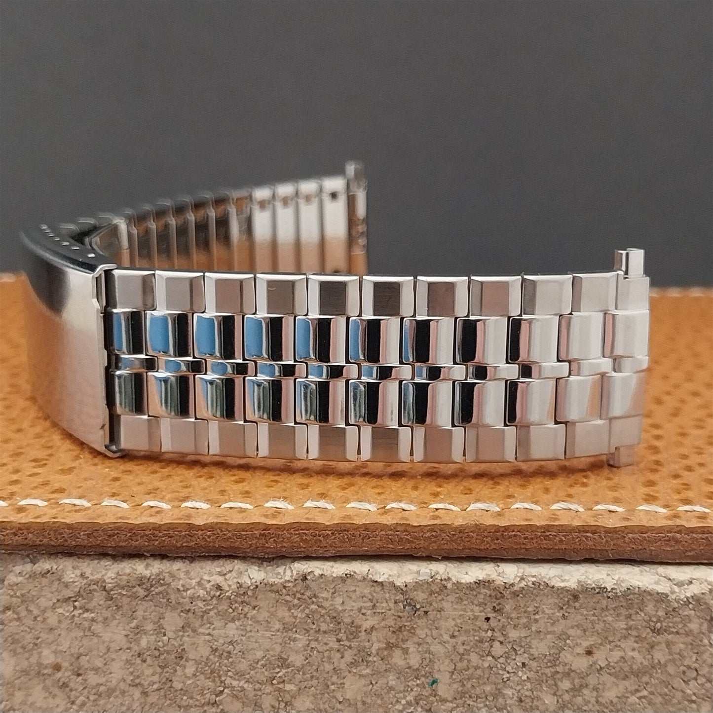 22mm 7/8" Speidel USA Wide Stainless Steel Deployment Unused Vintage Watch Band