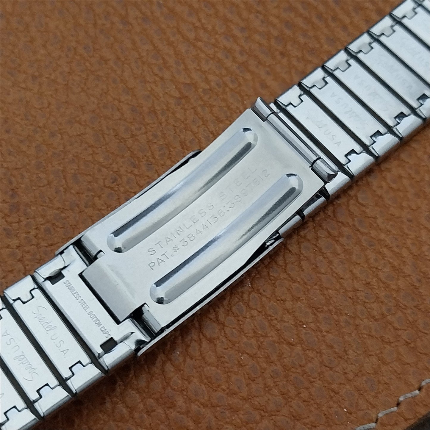 22mm 7/8" Speidel USA Wide Stainless Steel Deployment Unused Vintage Watch Band