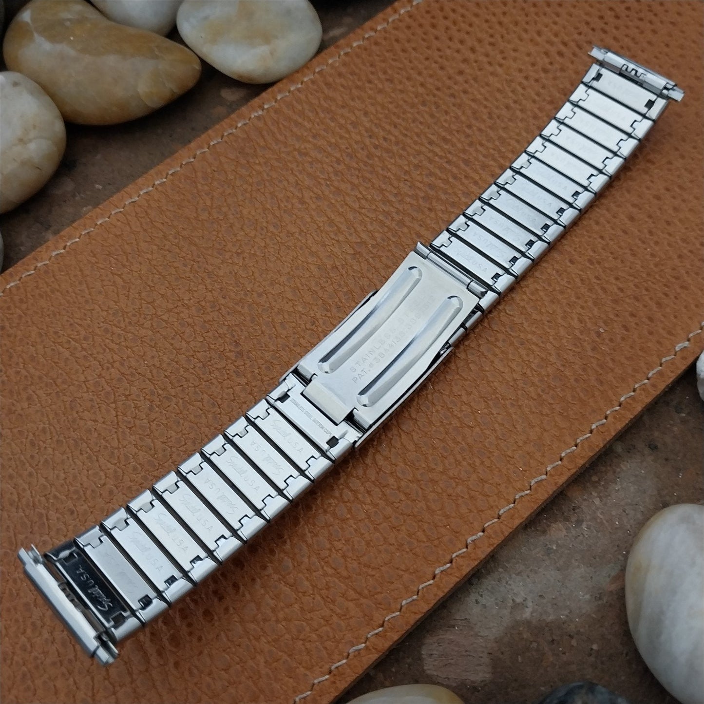 22mm 7/8" Speidel USA Wide Stainless Steel Deployment Unused Vintage Watch Band