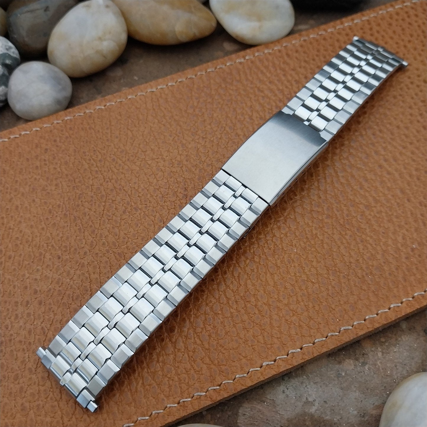 22mm 7/8" Speidel USA Wide Stainless Steel Deployment Unused Vintage Watch Band