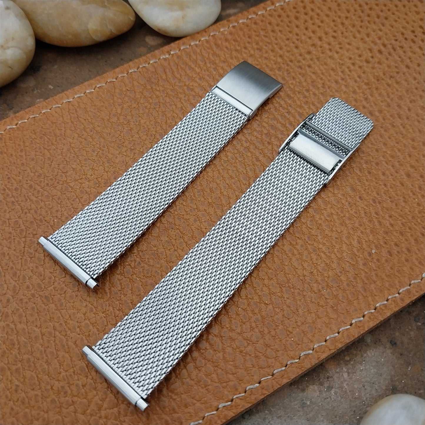 19mm 20mm 22mm Stainless Steel Mesh 1960s-1970s Unused Vintage Watch Band