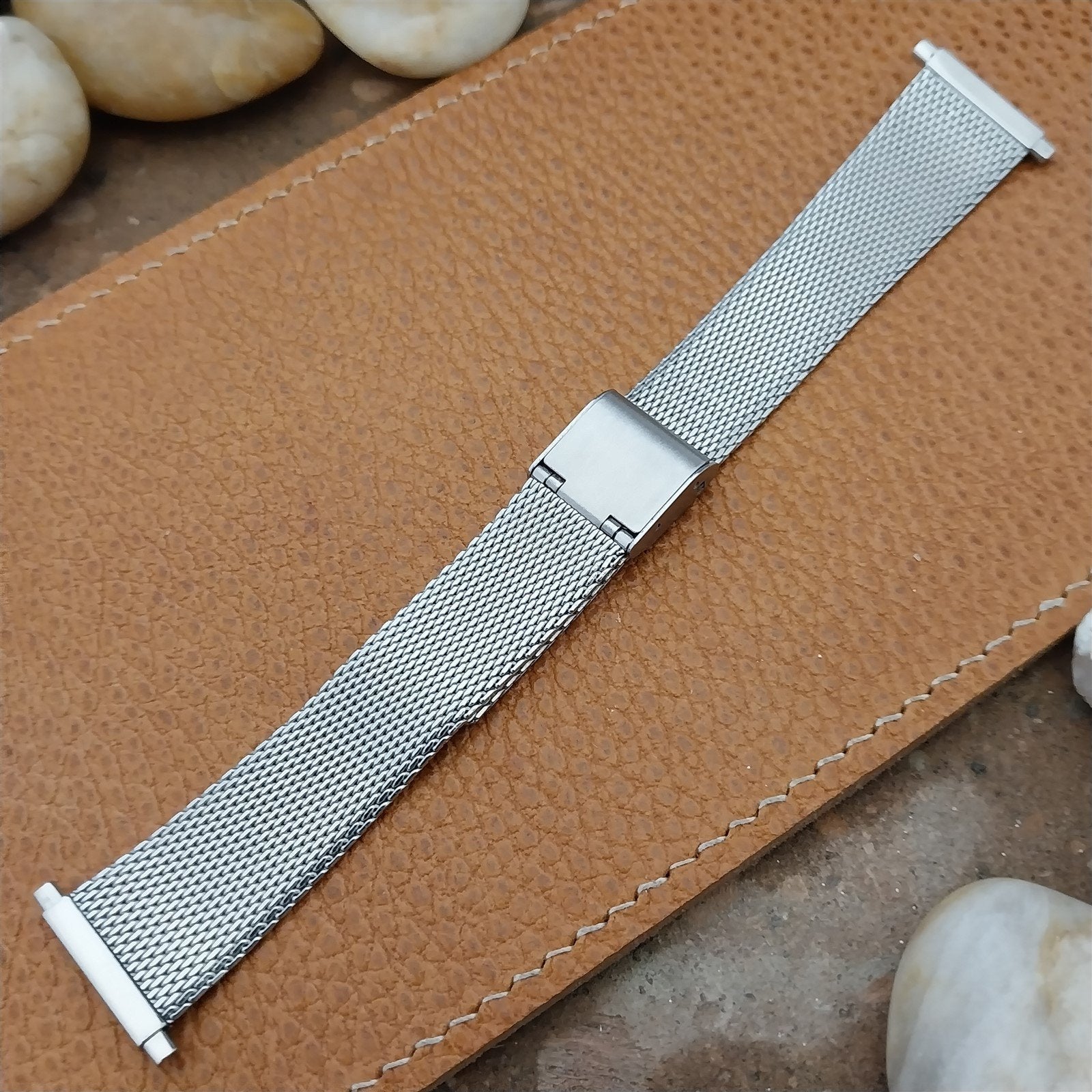 Vintage Stainless Steel Mesh 19mm 20mm 22mm NOS 1960s-1970s Unused Watch Band