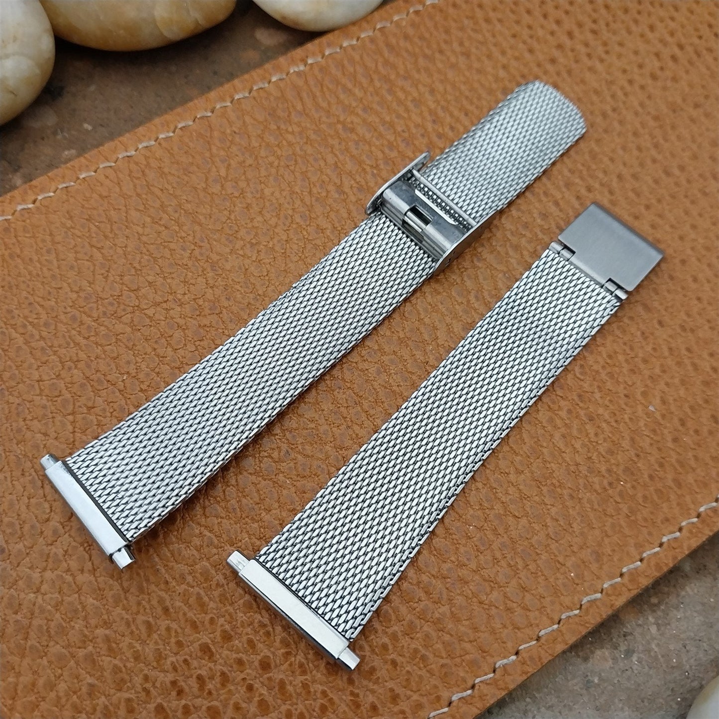 Vintage Stainless Steel Mesh 19mm 20mm 22mm NOS 1960s-1970s Unused Watch Band