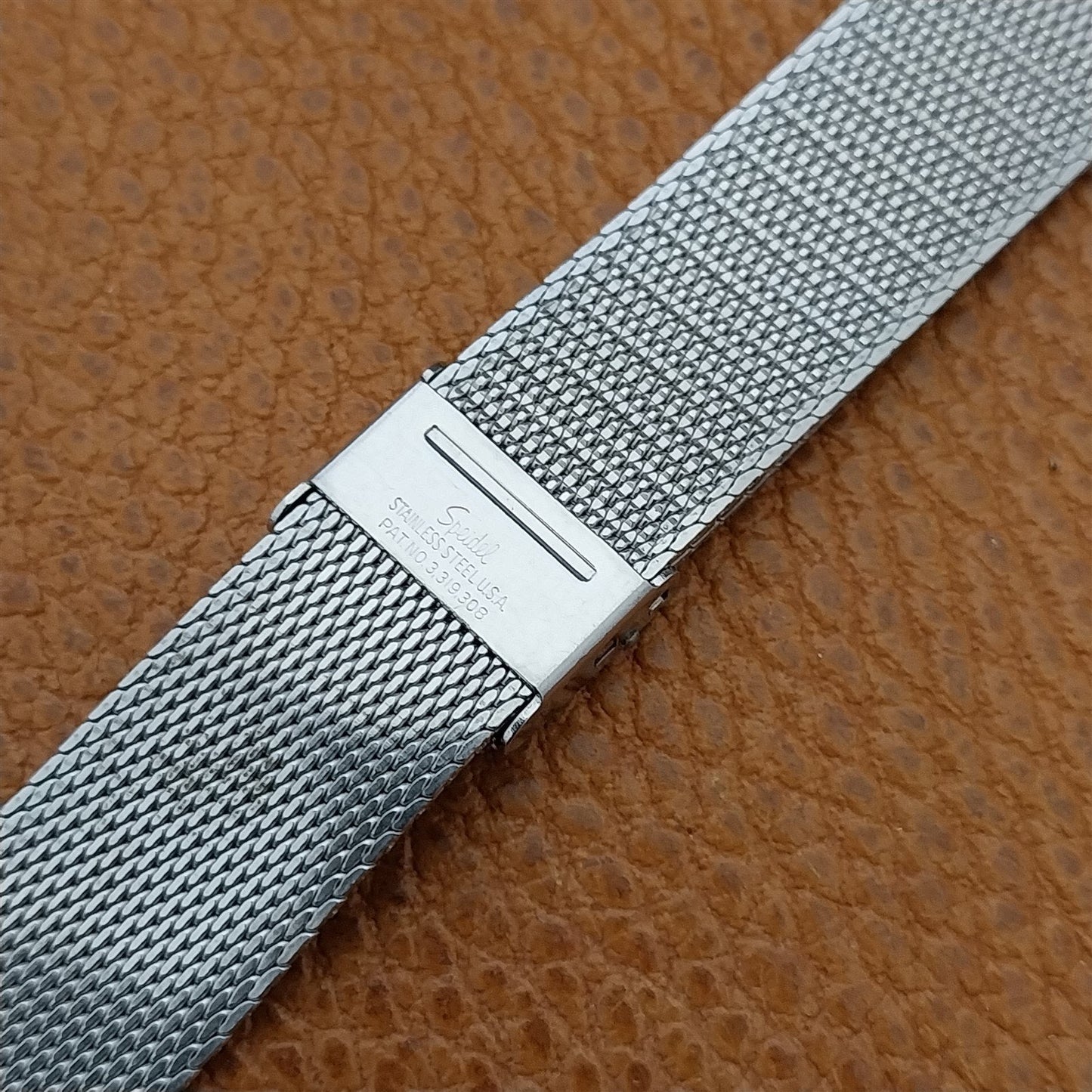 17.2mm Stainless Steel Mesh Speidel Unused Classic nos 1960s Vintage Watch Band