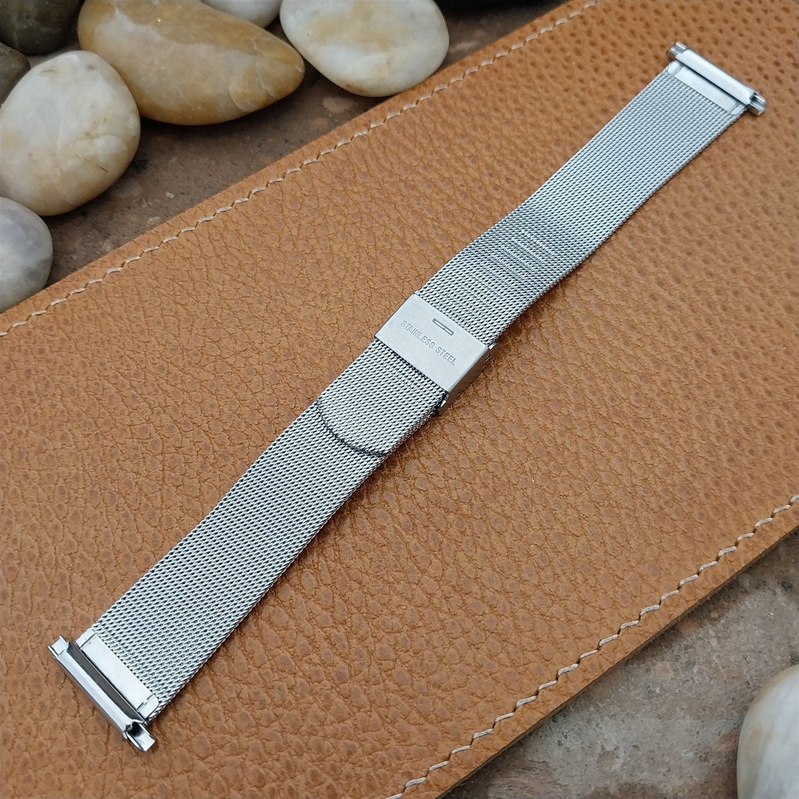 Stainless Steel Mesh 1960s-1970s nos Vintage Watch Band 19mm 20mm 22mm