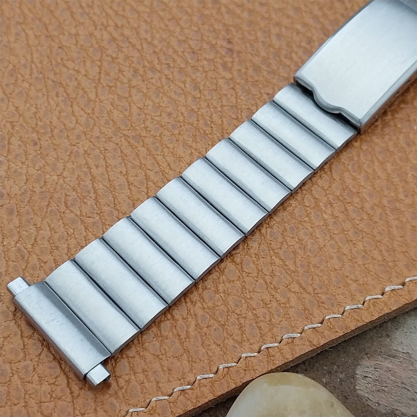 22mm 20mm Speidel Stainless Steel Bar-Link 1970s Unused Vintage Watch Band