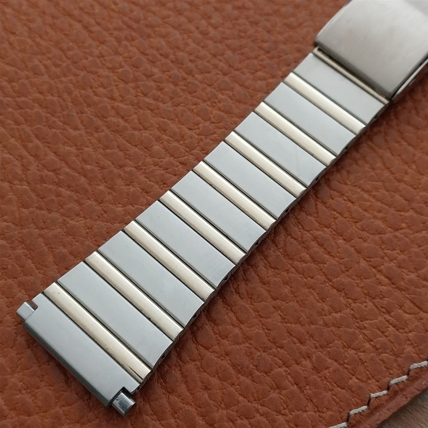 Speidel Gold & Stainless Steel nos 1970s Vintage Watch Band 19mm 20mm 22mm