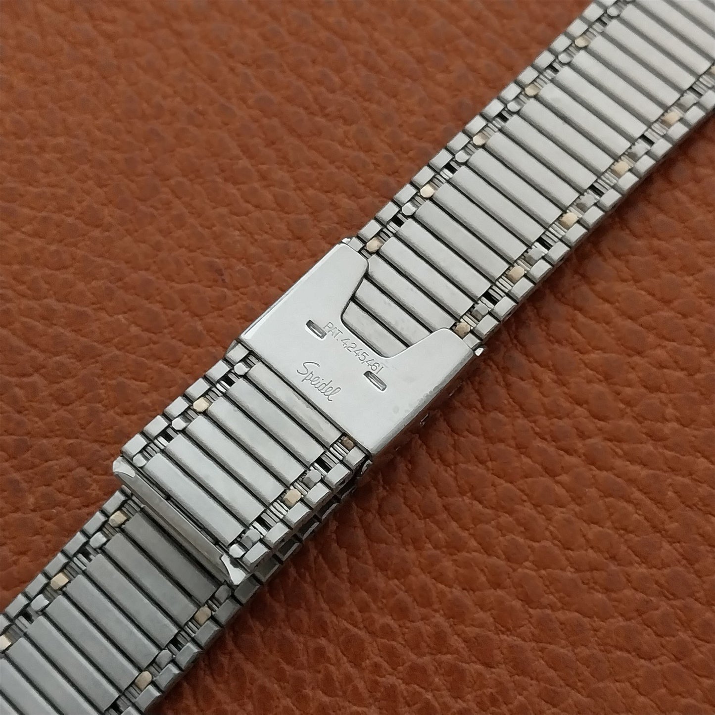 Speidel Gold & Stainless Steel nos 1970s Vintage Watch Band 19mm 20mm 22mm