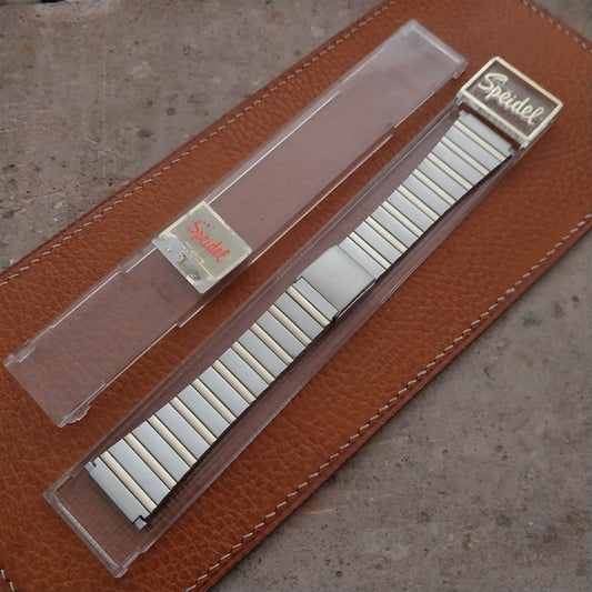 Speidel Gold & Stainless Steel nos 1970s Vintage Watch Band 19mm 20mm 22mm