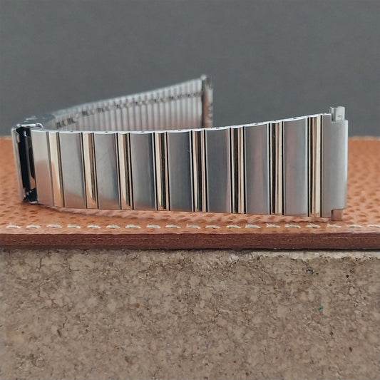 Speidel Gold & Stainless Steel nos 1970s Vintage Watch Band 19mm 20mm 22mm