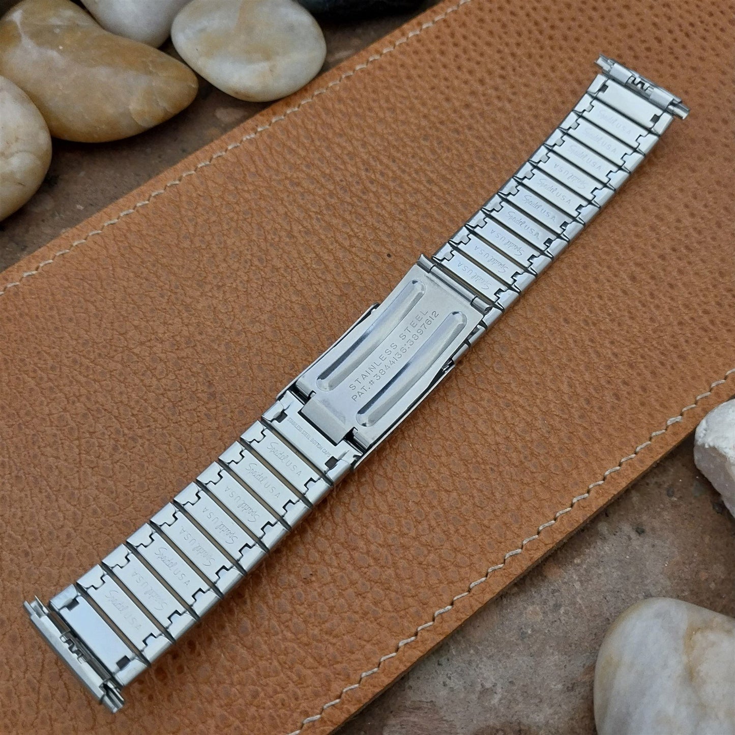 22mm 7/8" Speidel USA Wide Stainless Steel Deployment Vintage Watch Band