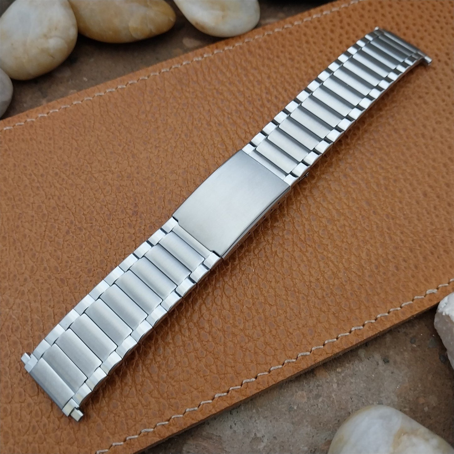 22mm 7/8" Speidel USA Wide Stainless Steel Deployment Vintage Watch Band