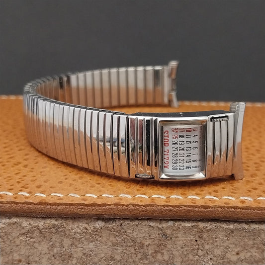 nos Stainless Steel Speidel Calendar 1971 Vintage Watch Band 16mm 18mm 19mm