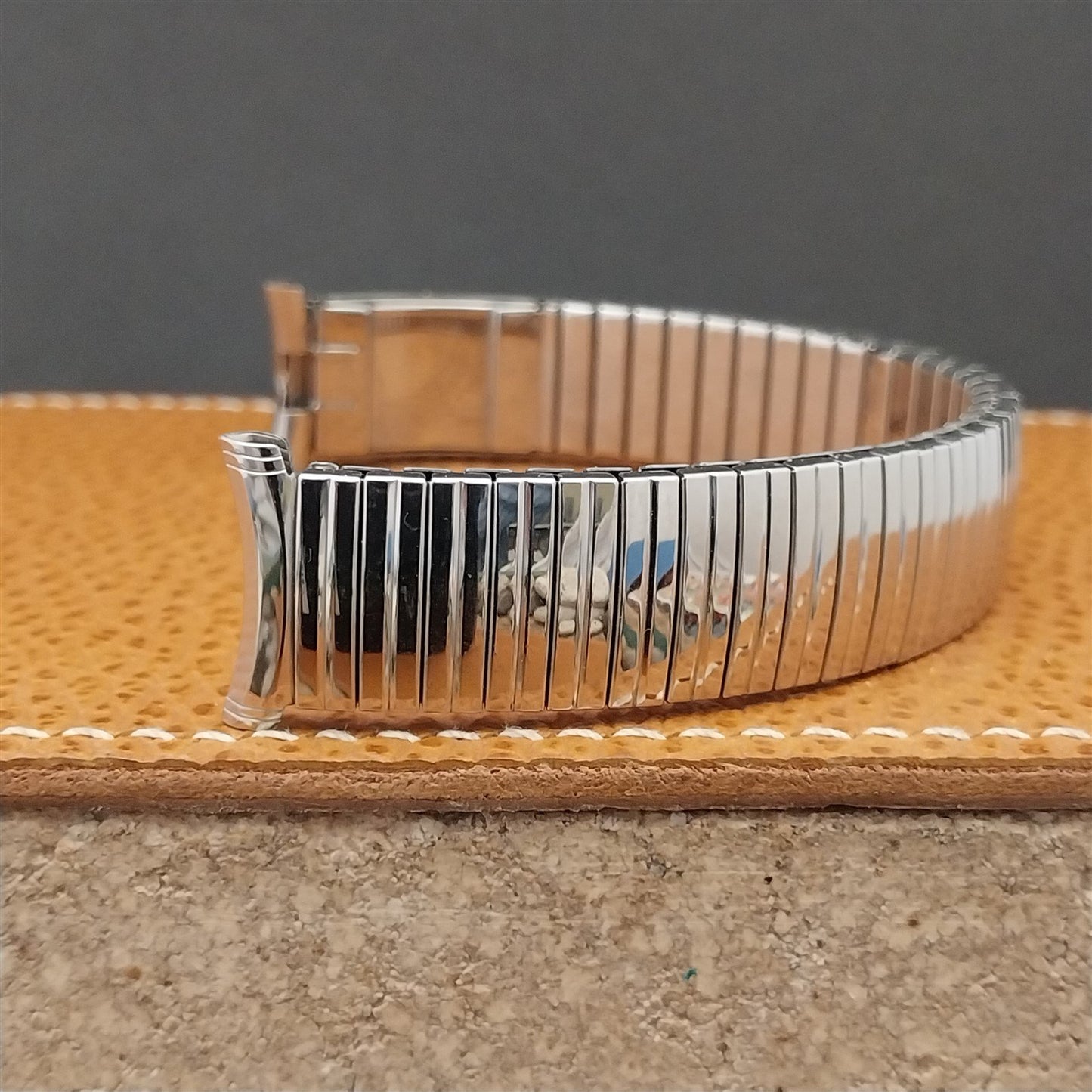 nos Stainless Steel Speidel Calendar 1971 Vintage Watch Band 16mm 18mm 19mm