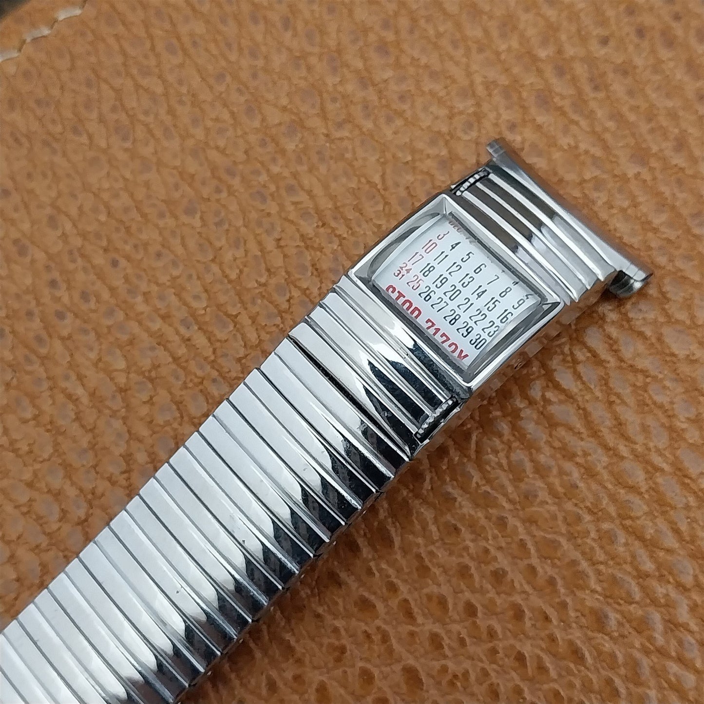 nos Stainless Steel Speidel Calendar 1971 Vintage Watch Band 16mm 18mm 19mm
