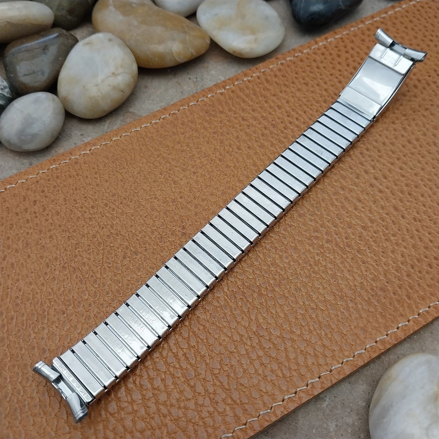 nos Stainless Steel Speidel Calendar 1971 Vintage Watch Band 16mm 18mm 19mm
