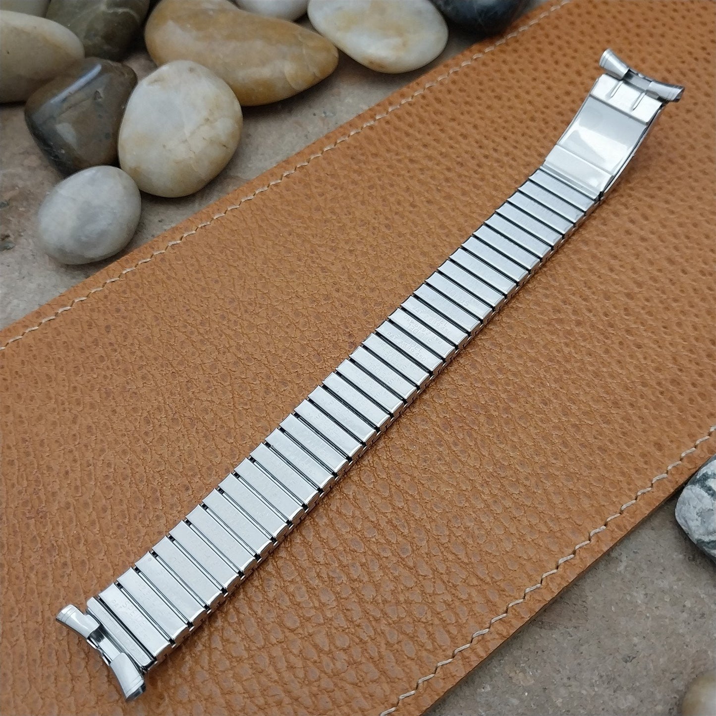 nos Stainless Steel Speidel Calendar 1969 Vintage Watch Band 16mm 18mm 19mm