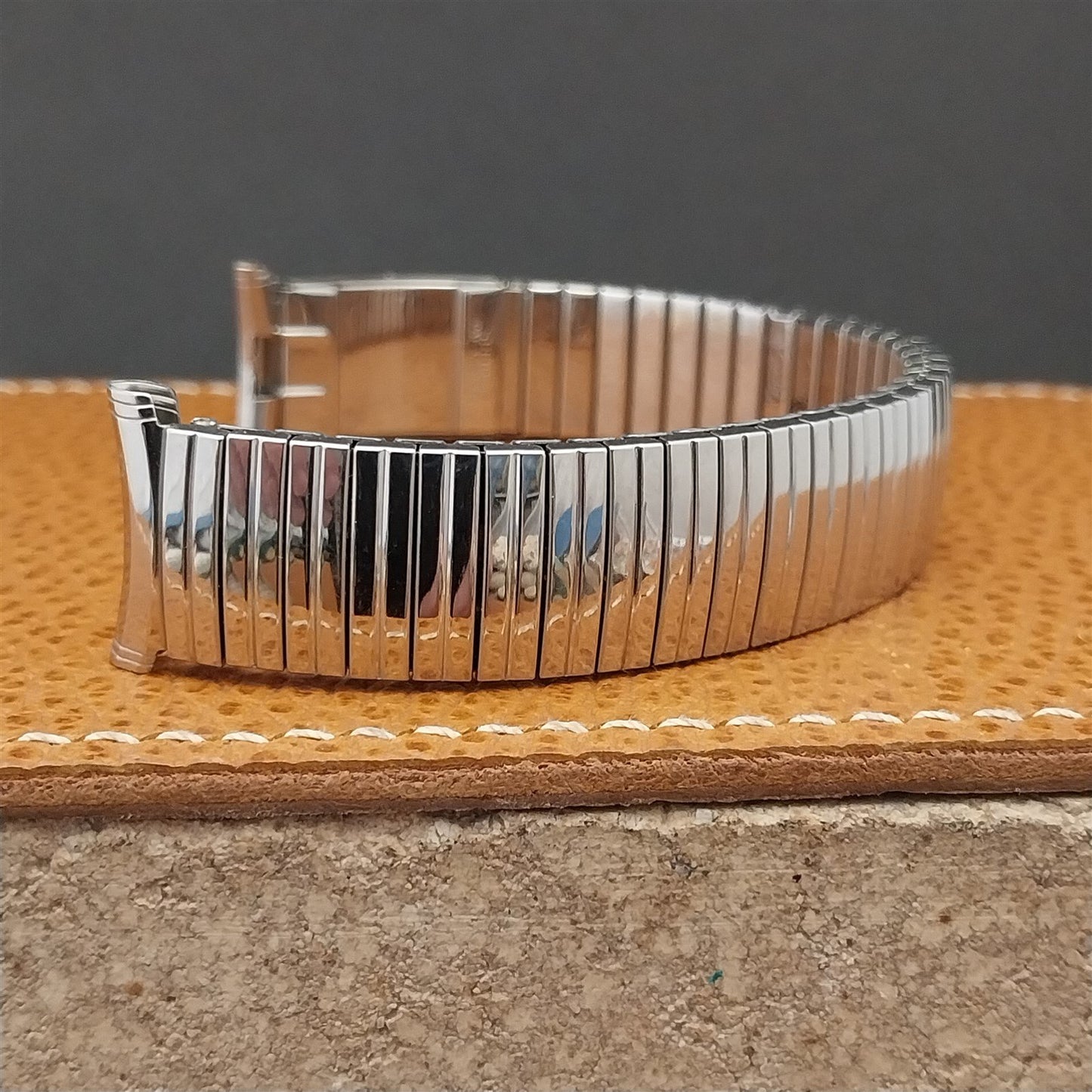 nos Stainless Steel Speidel Calendar 1973 Vintage Watch Band 16mm 18mm 19mm