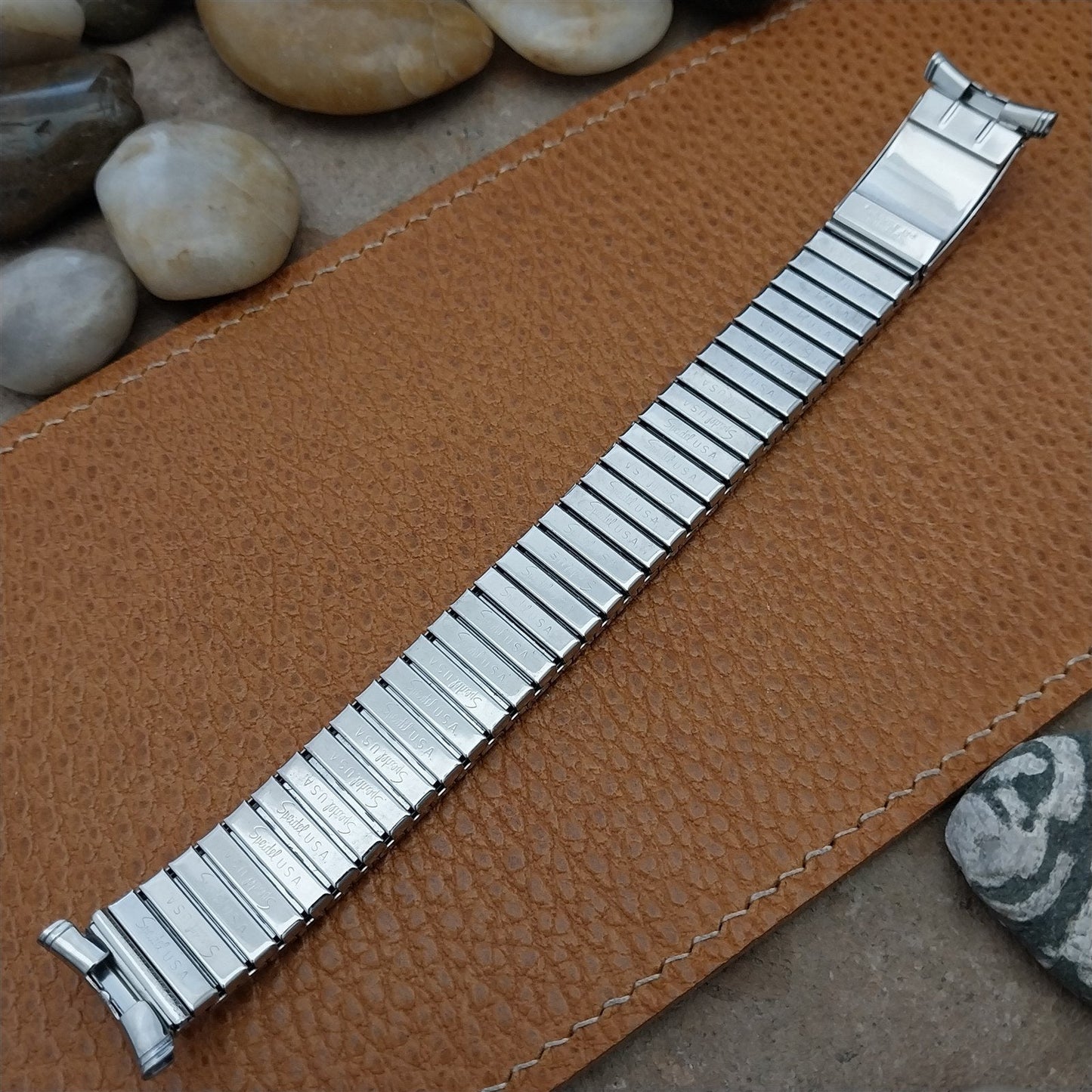 nos Stainless Steel Speidel Calendar 1973 Vintage Watch Band 16mm 18mm 19mm