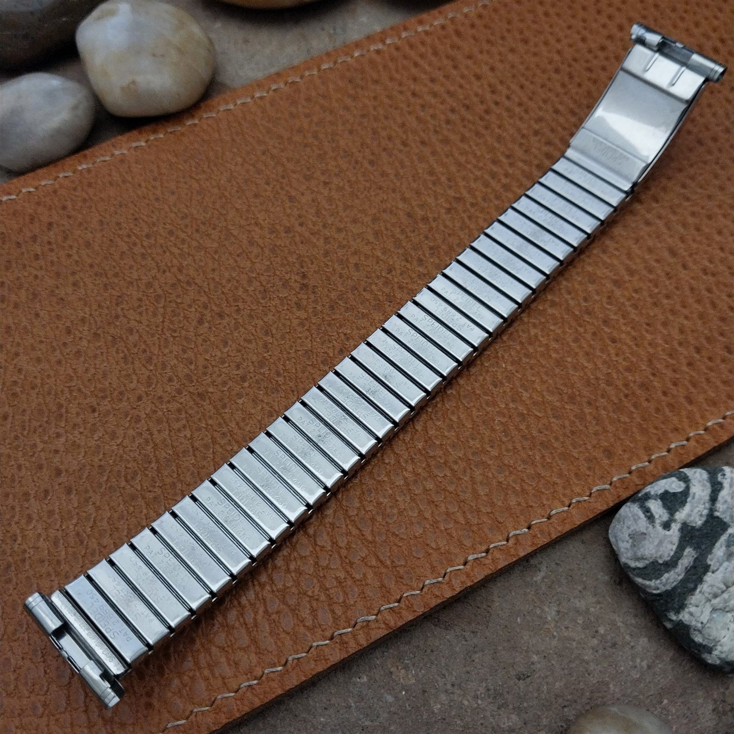 nos Stainless Steel Speidel Calendar 1972 Vintage Watch Band 16mm 18mm 19mm