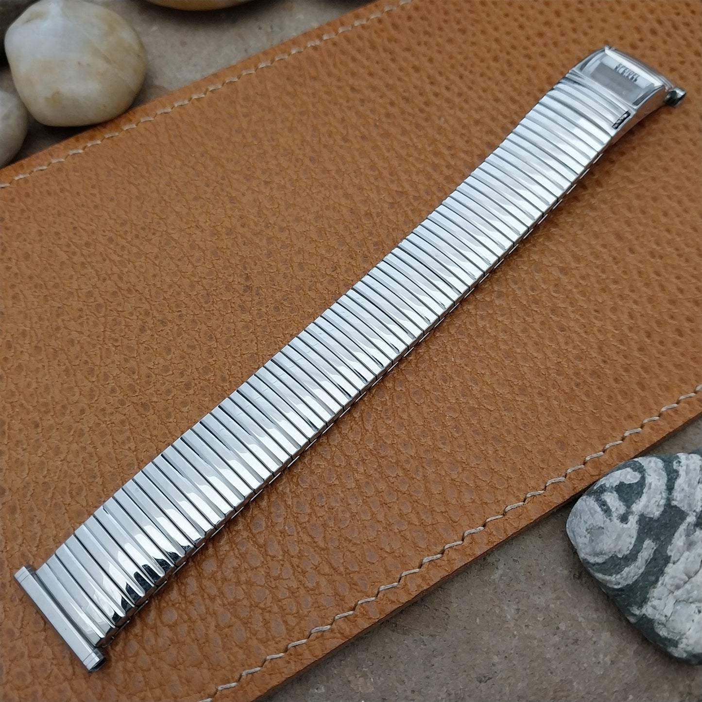 nos Stainless Steel Speidel Calendar 1973 Vintage Watch Band 16mm 18mm 19mm