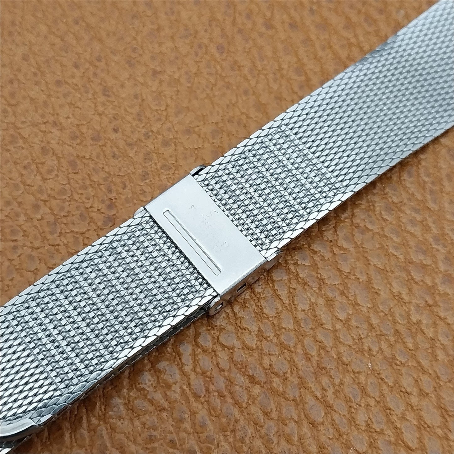 17.2mm Stainless Steel Mesh Speidel Unused nos 1960s-1970s Vintage Watch Band