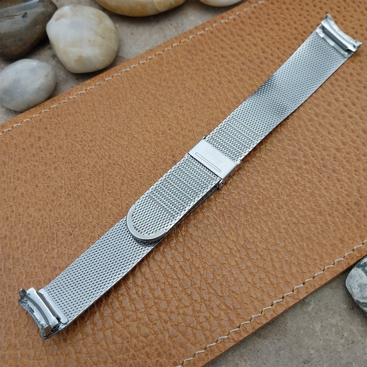17.2mm Stainless Steel Mesh Speidel Unused nos 1960s-1970s Vintage Watch Band