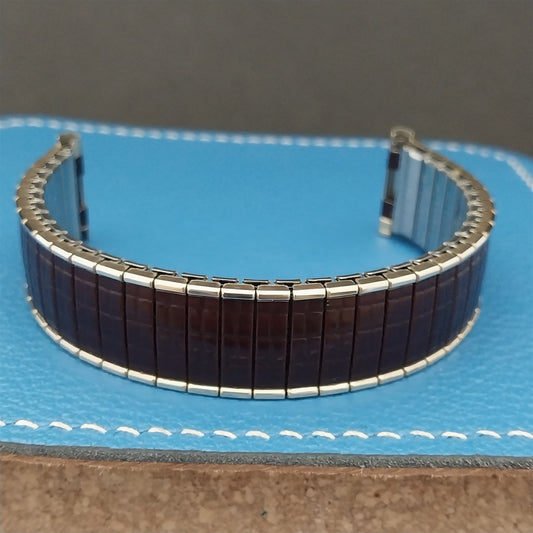 Vintage 1967 Speidel Romunda Rootbeer Brown & Classic Gold-Filled NOS Watch Band