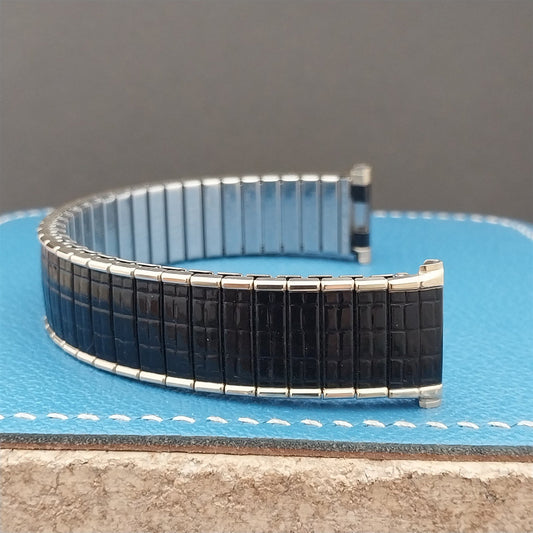 Vintage Speidel Romunda Black & Gold-Filled 19mm 18mm 17mm NOS 1969 Watch Band