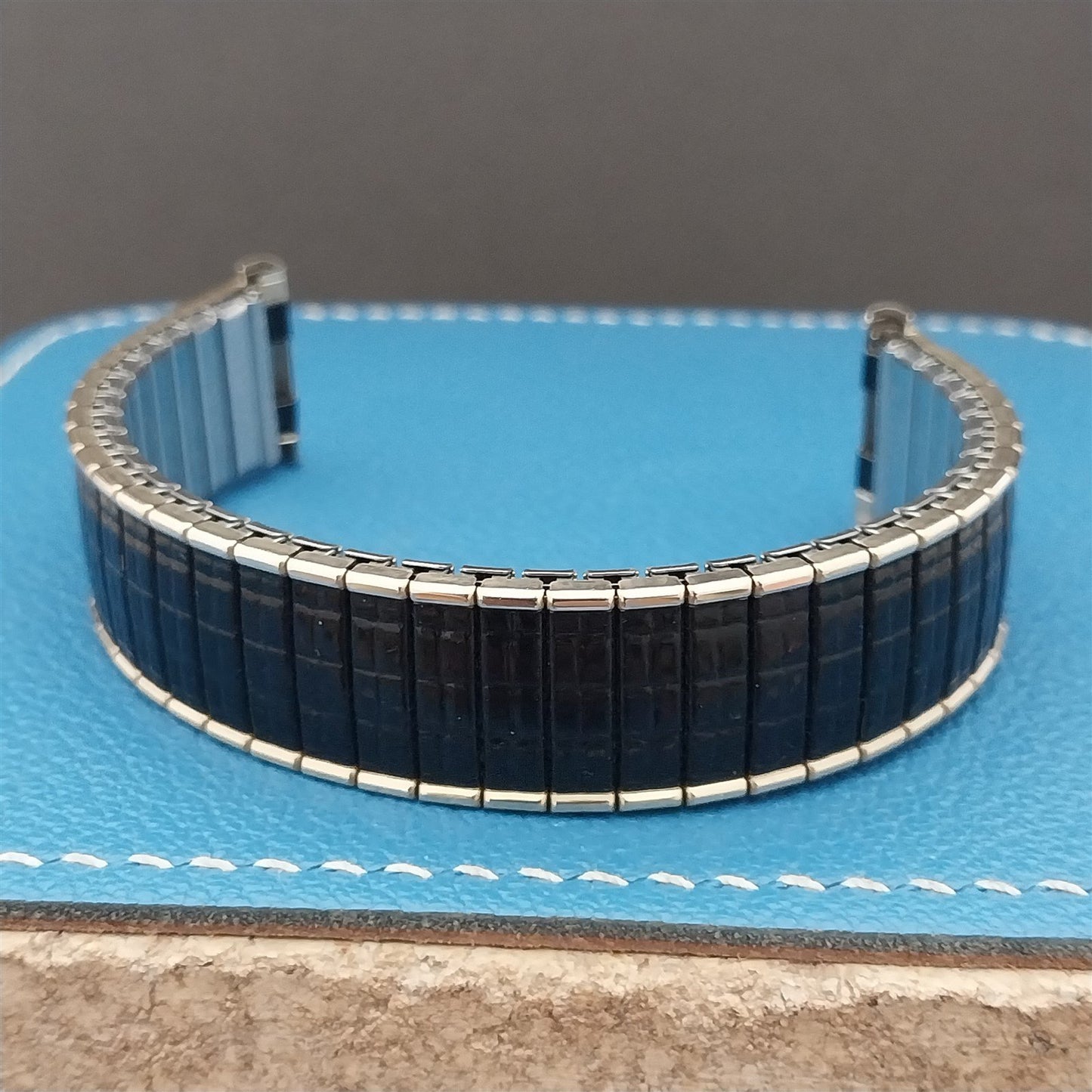 Vintage Speidel Romunda Black & Gold-Filled 19mm 18mm 17mm NOS 1969 Watch Band