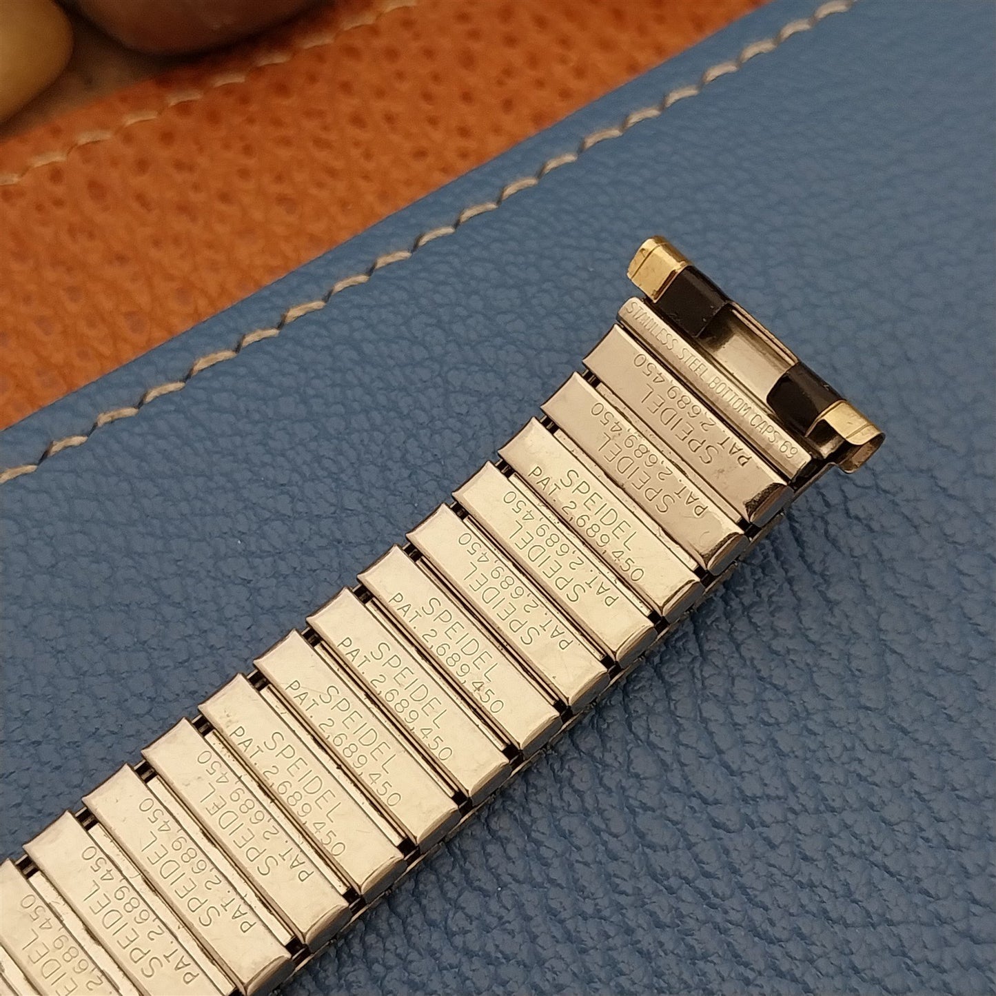 Vintage Speidel Romunda Black & Gold-Filled 19mm 18mm 17mm NOS 1969 Watch Band