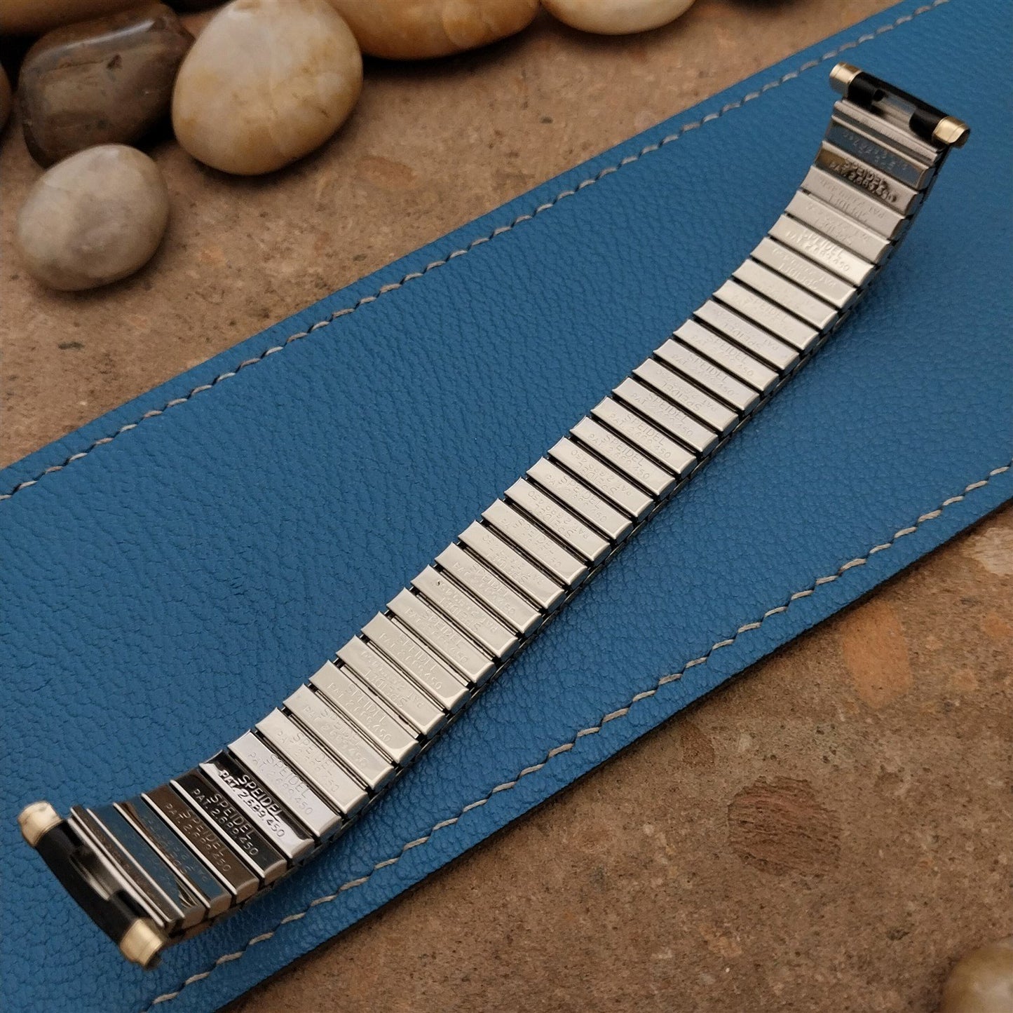 19mm 18mm 17mm Speidel Romunda Black & Gold-Filled 1969 Vintage Watch Band