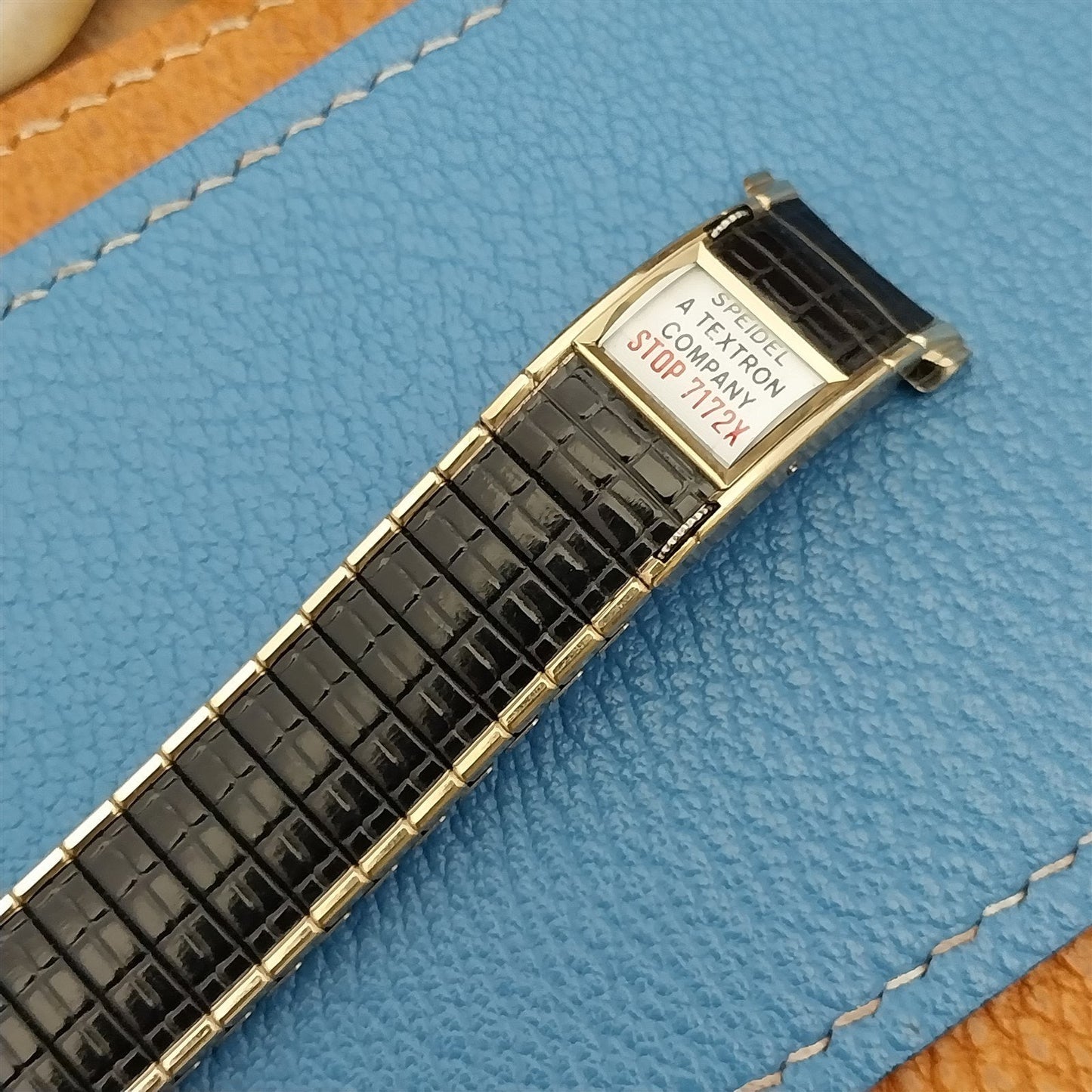 Speidel USA Romunda 1971/1972 Calendar Black & Gold Vintage Watch Band