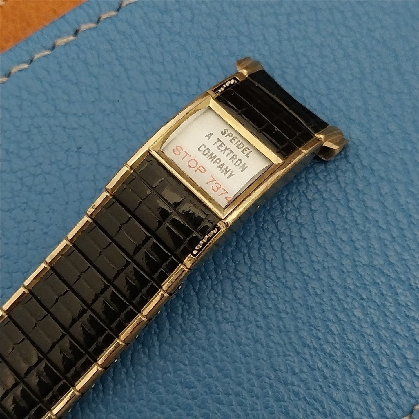 Speidel USA Romunda Short 1973/1974 Calendar Black & Gold Vintage Watch Band