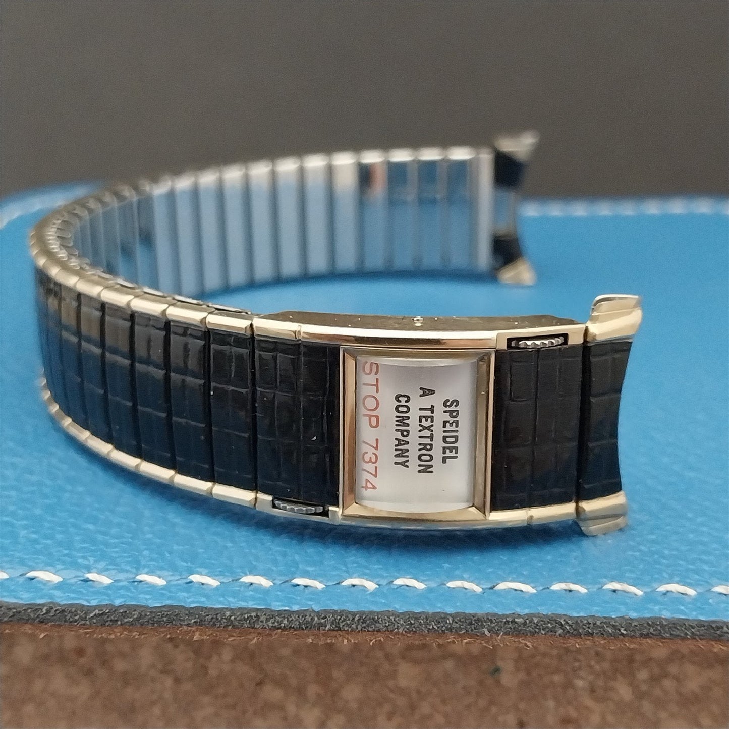 Speidel USA Romunda 1973/1974 Calendar Black & Gold Vintage Watch Band