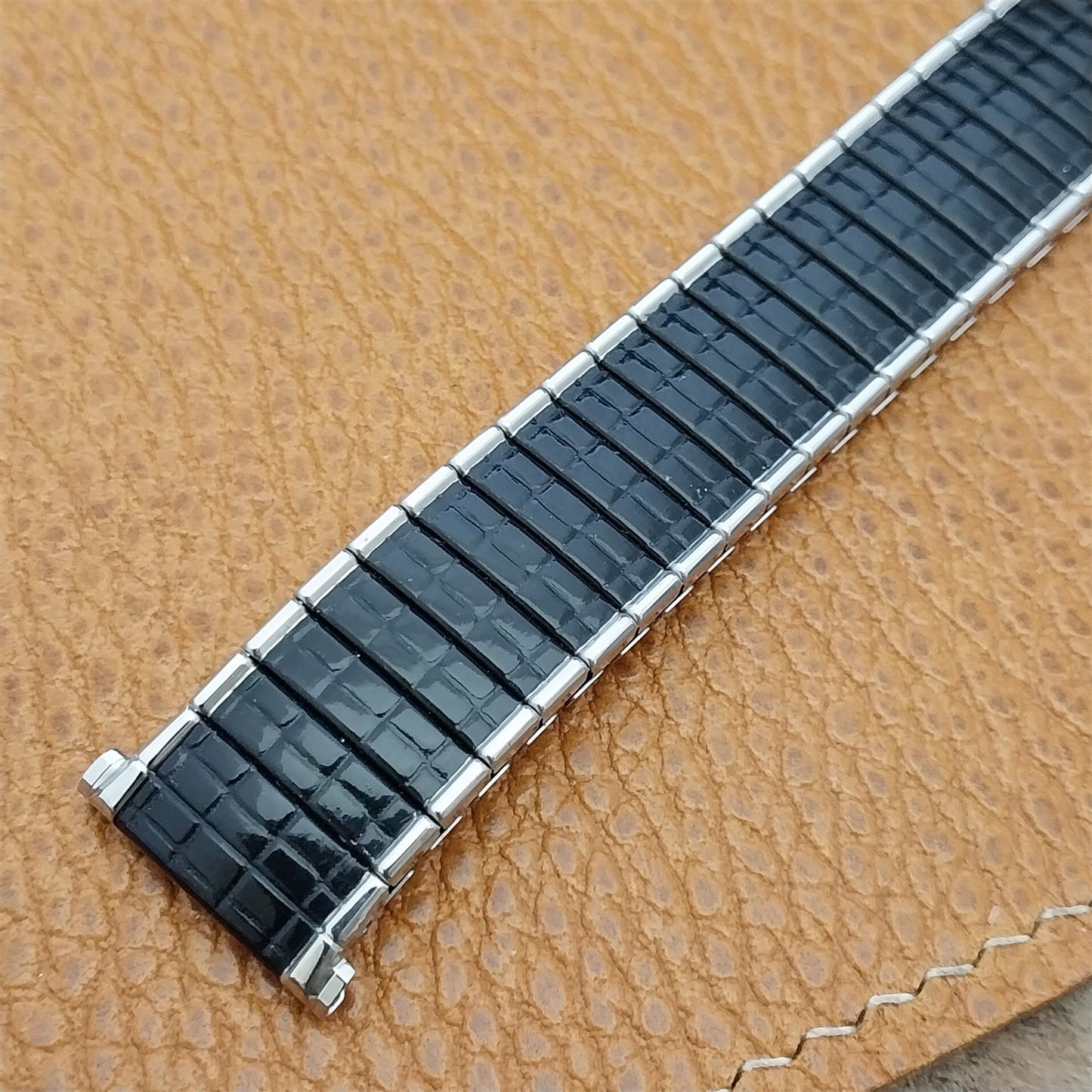 Speidel Romunda Perpetual Calendar Black & Stainless Steel Vintage Watch Band