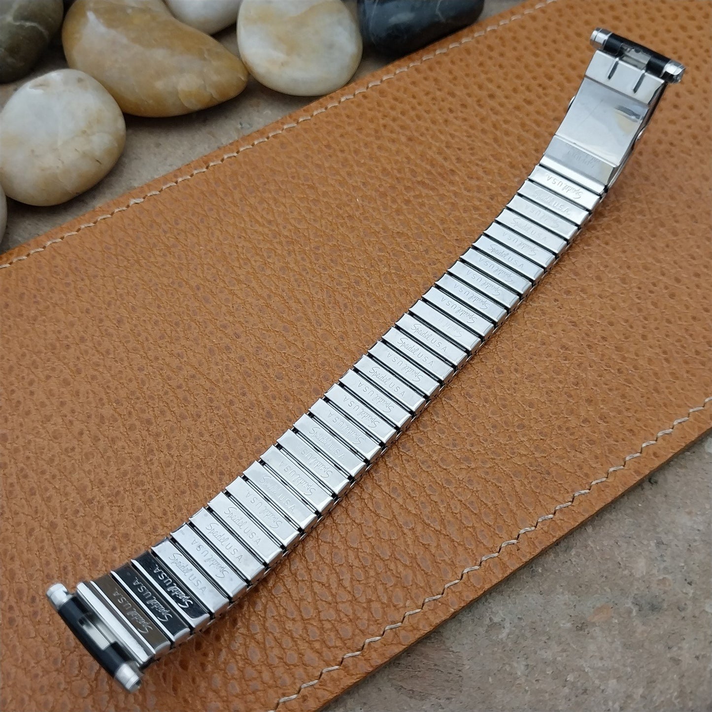 Speidel Romunda Perpetual Calendar Black & Stainless Steel Vintage Watch Band