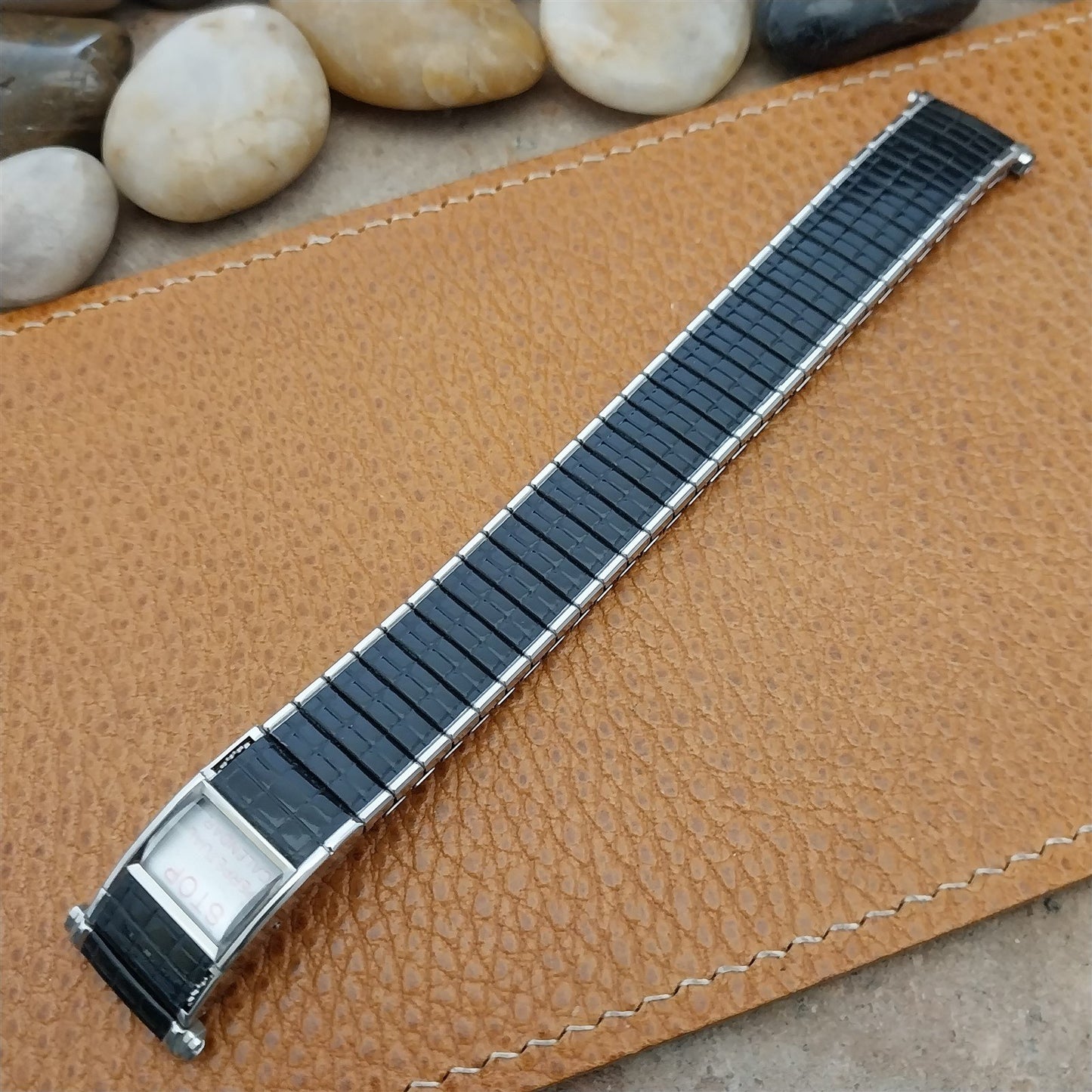 Speidel Romunda Perpetual Calendar Black & Stainless Steel Vintage Watch Band