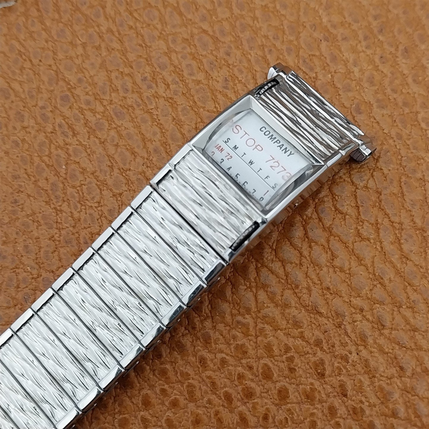 Speidel Valencia 1972/73 Calendar Stainless Steel nos Vintage Watch Band