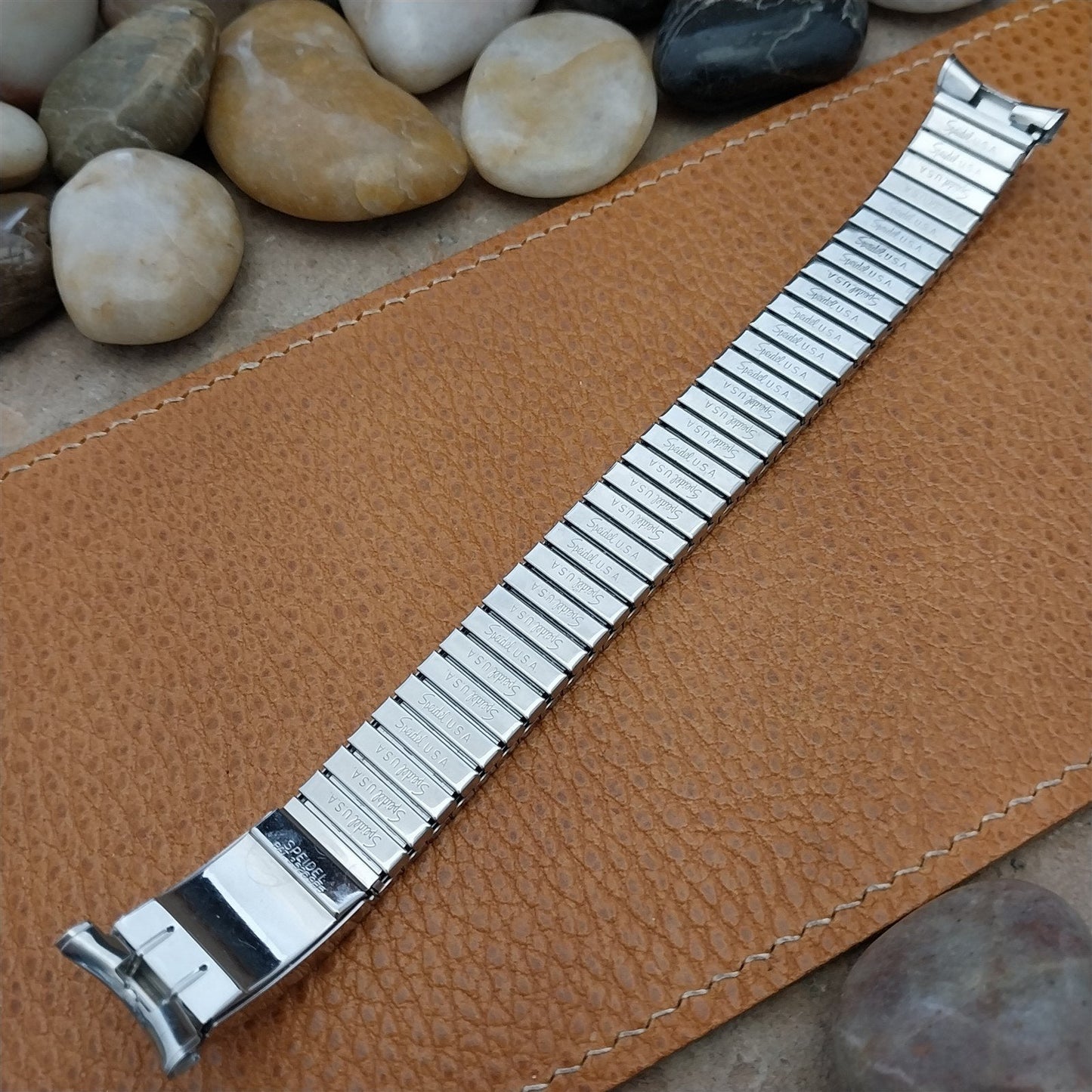 Long Speidel Valencia 1974/75 Calendar Stainless Steel nos Vintage Watch Band