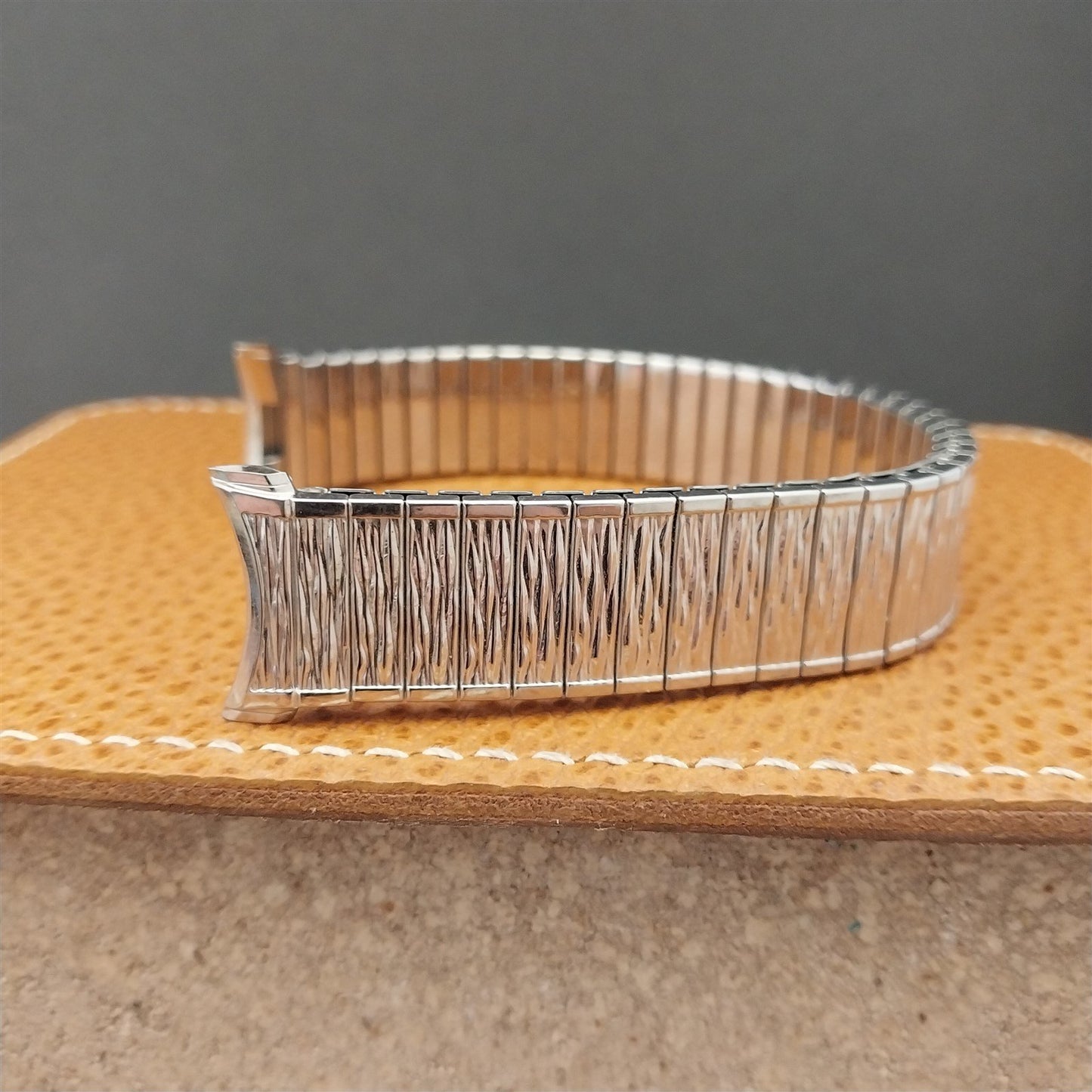 Long Stainless Steel 1970s Speidel Valencia nos Vintage Watch Band