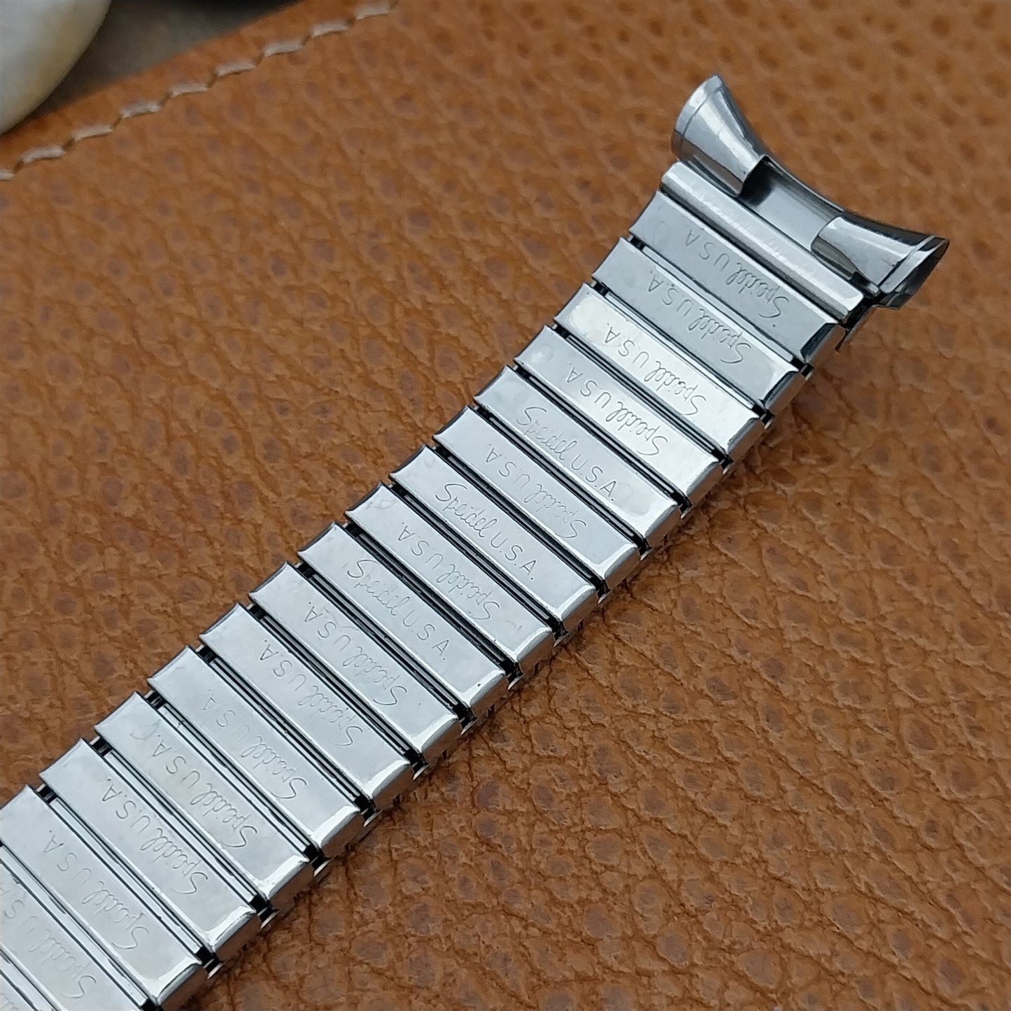 Long Stainless Steel 1970s Speidel Valencia nos Vintage Watch Band