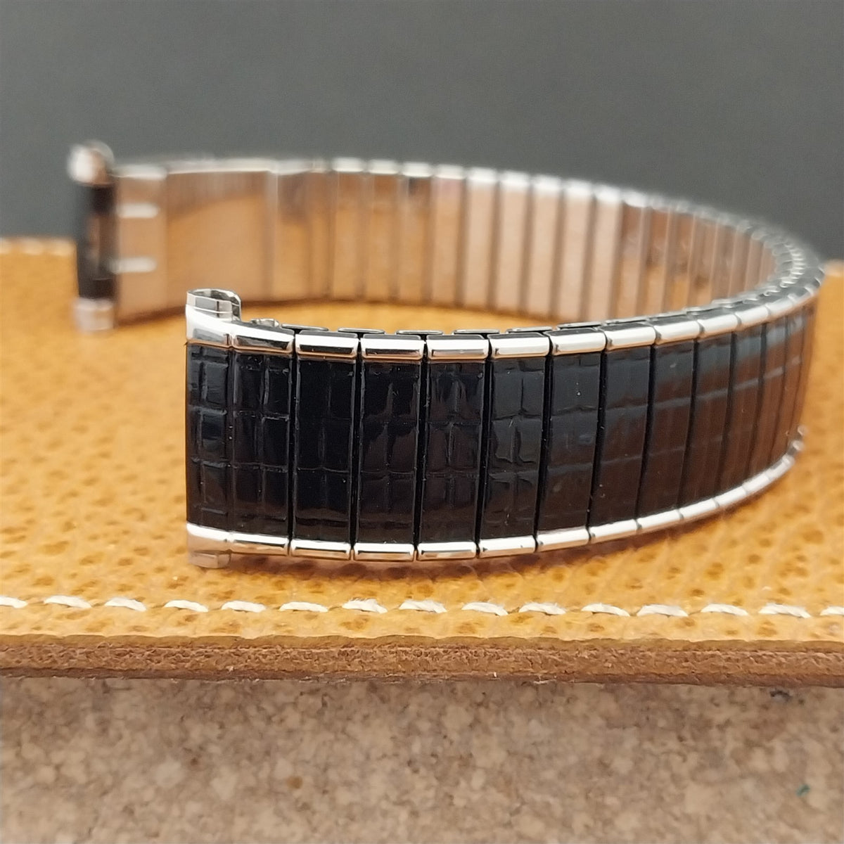 Speidel Romunda Perpetual Calendar Black & Steel Vintage Watch Band
