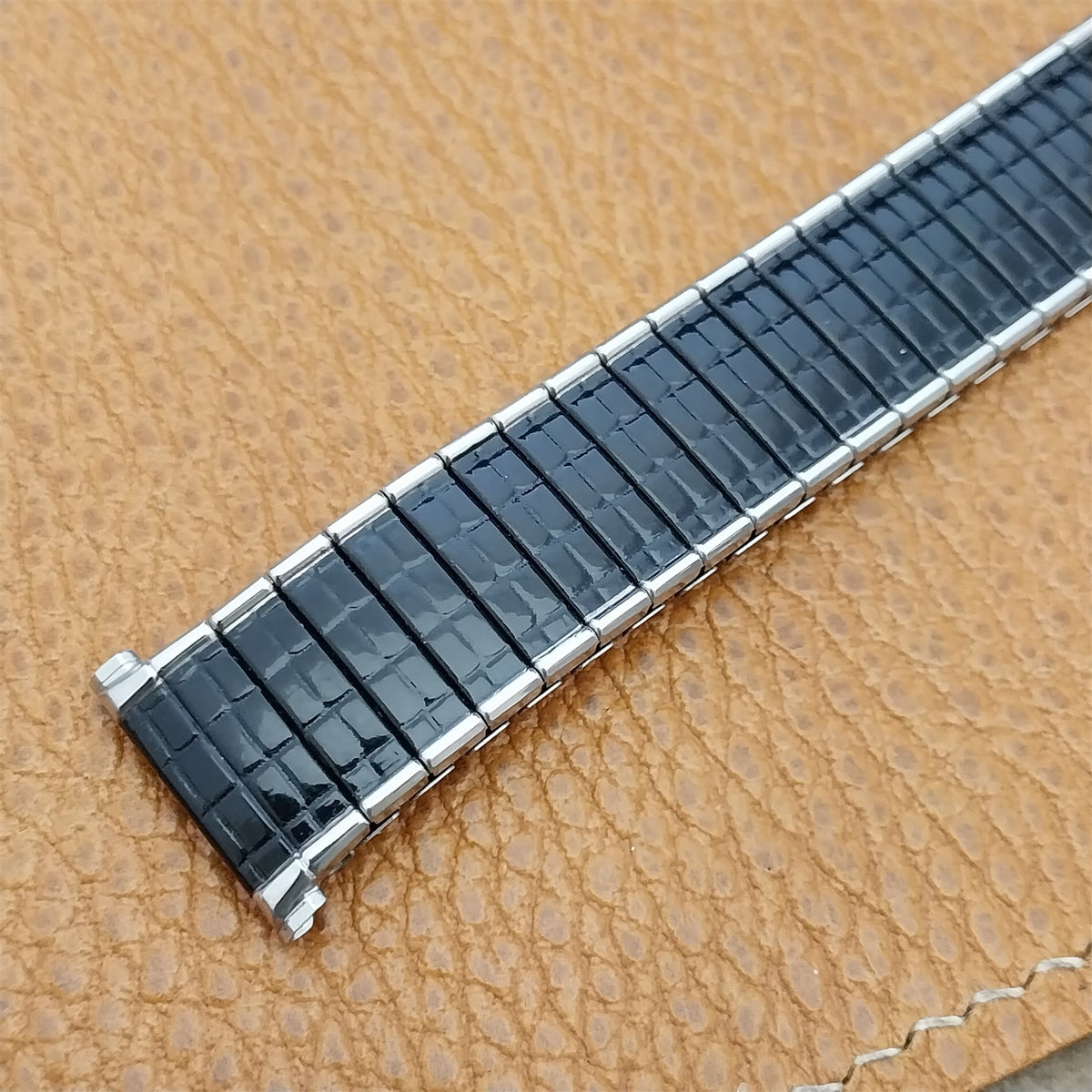 Speidel Romunda Perpetual Calendar Black & Steel Vintage Watch Band