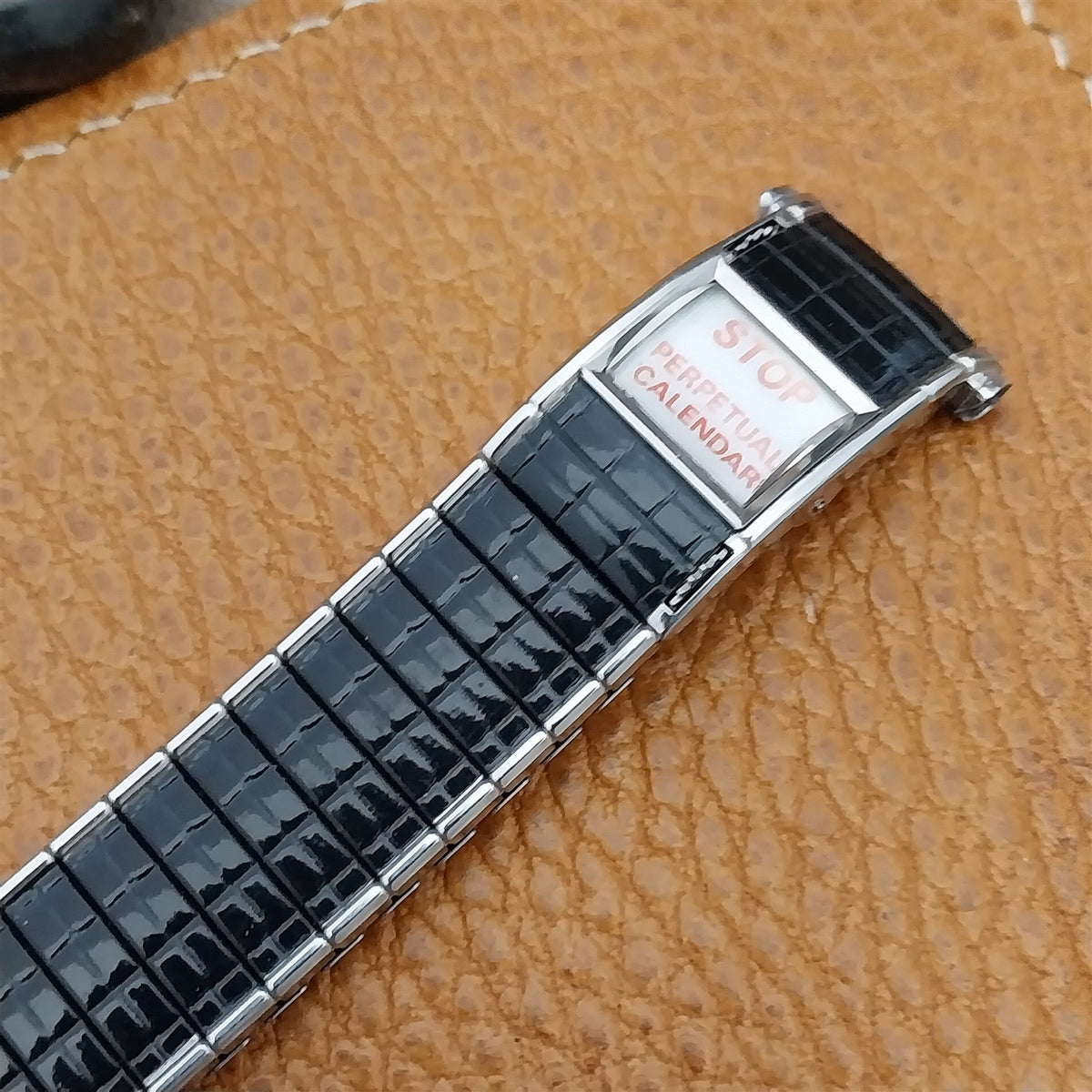 Speidel Romunda Perpetual Calendar Black & Steel Vintage Watch Band