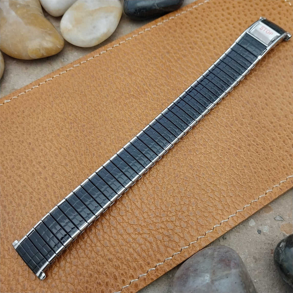 Speidel Romunda Perpetual Calendar Black & Steel Vintage Watch Band
