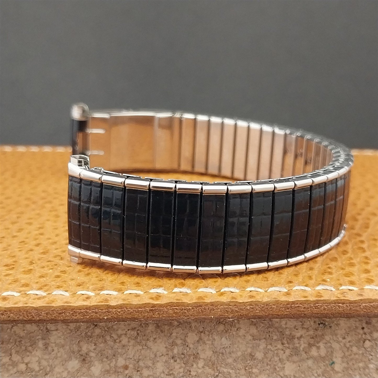 Speidel Romunda Perpetual Calendar Black & Stainless Steel Vintage Watch Band