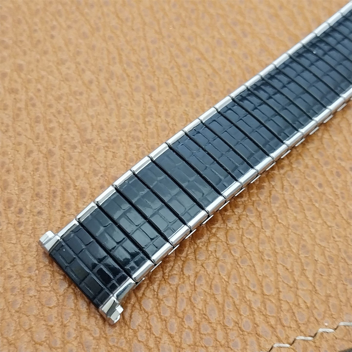 Speidel Romunda Perpetual Calendar Black & Stainless Steel Vintage Watch Band